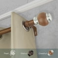thumbnail image 2 of 1" Dia Faux Wood Curtain Rod 160-240 inch with Malik Finials - Chestnut, 2 of 3