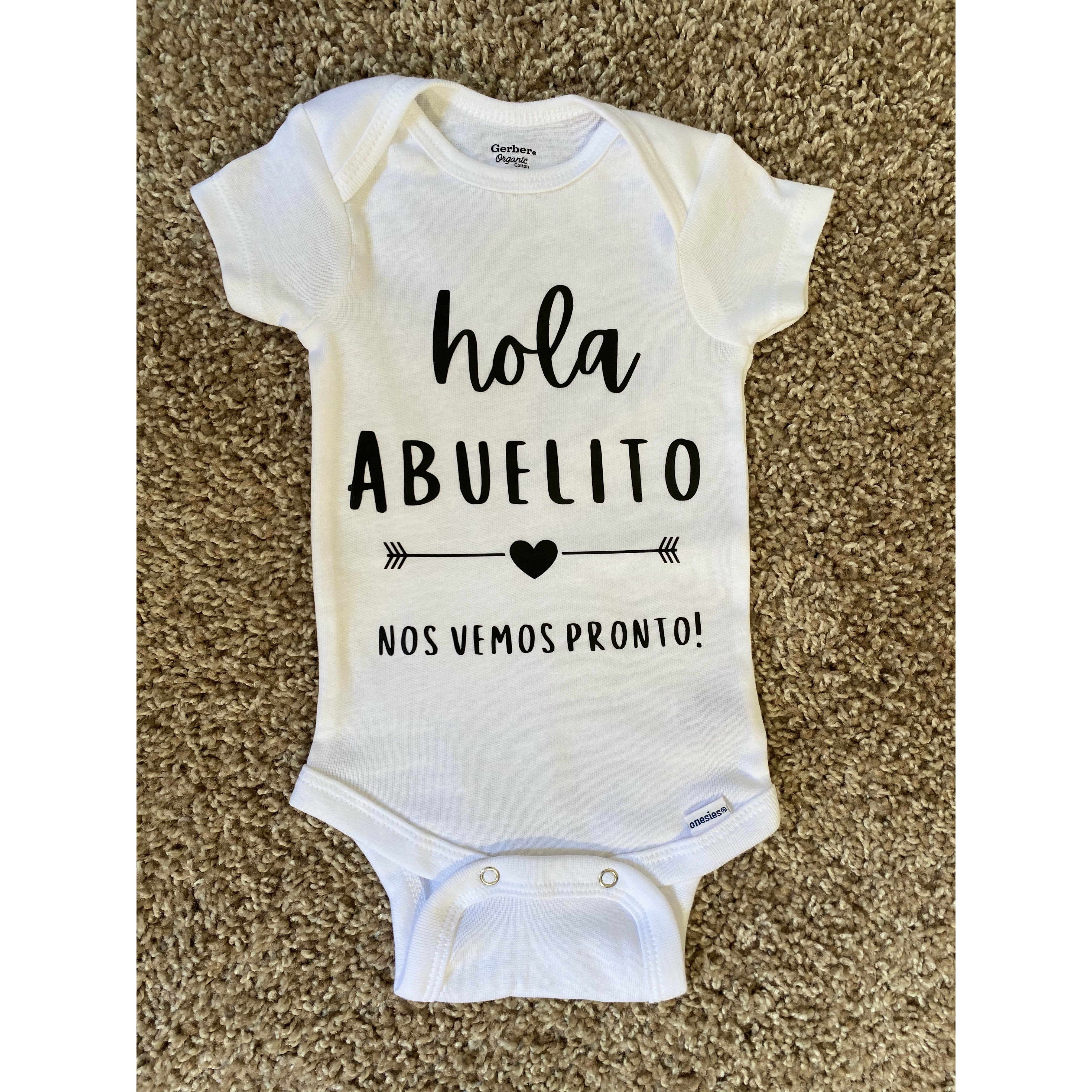 Vais a ser Abuelos Baby Bodysuit Pregnancy Announcement Cotton Baby Coming  Soon Ropa Outfit Summer Short