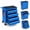 Blue, variant on 24" Rolling Tool Chest with 4 Drawers,Heavy Duty Steel Mobile Tool Storage Cart with Central Locking System Side Pegboard Hooks Lockable Casters for Garage Workshop