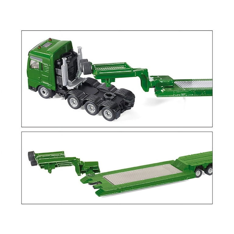 Heavy Haulage Transporter Green and Liebherr Cable Excavator
