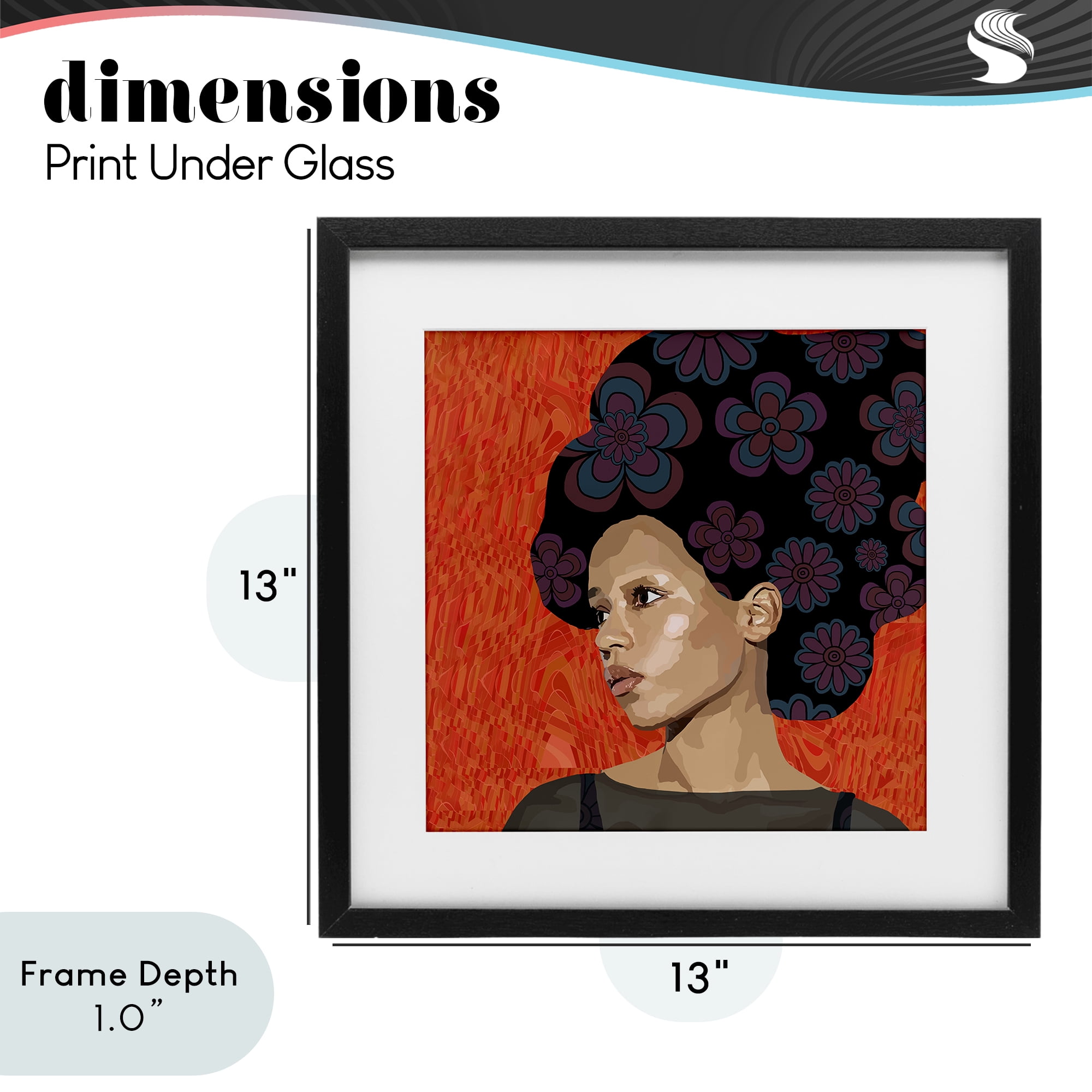 Stupell Industries Portrait Of A Dreamer Black Framed Print Under Glass, design by Lynnda Rakos