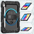 thumbnail image 7 of XYX For iPad (A16)11th /10th Generation 11/10.9 inch 2025/2022 Case, 360 Rotating Shockproof Cover with Stand, Screen Protector, Shoulder Strap, Black Camouflage, 7 of 7