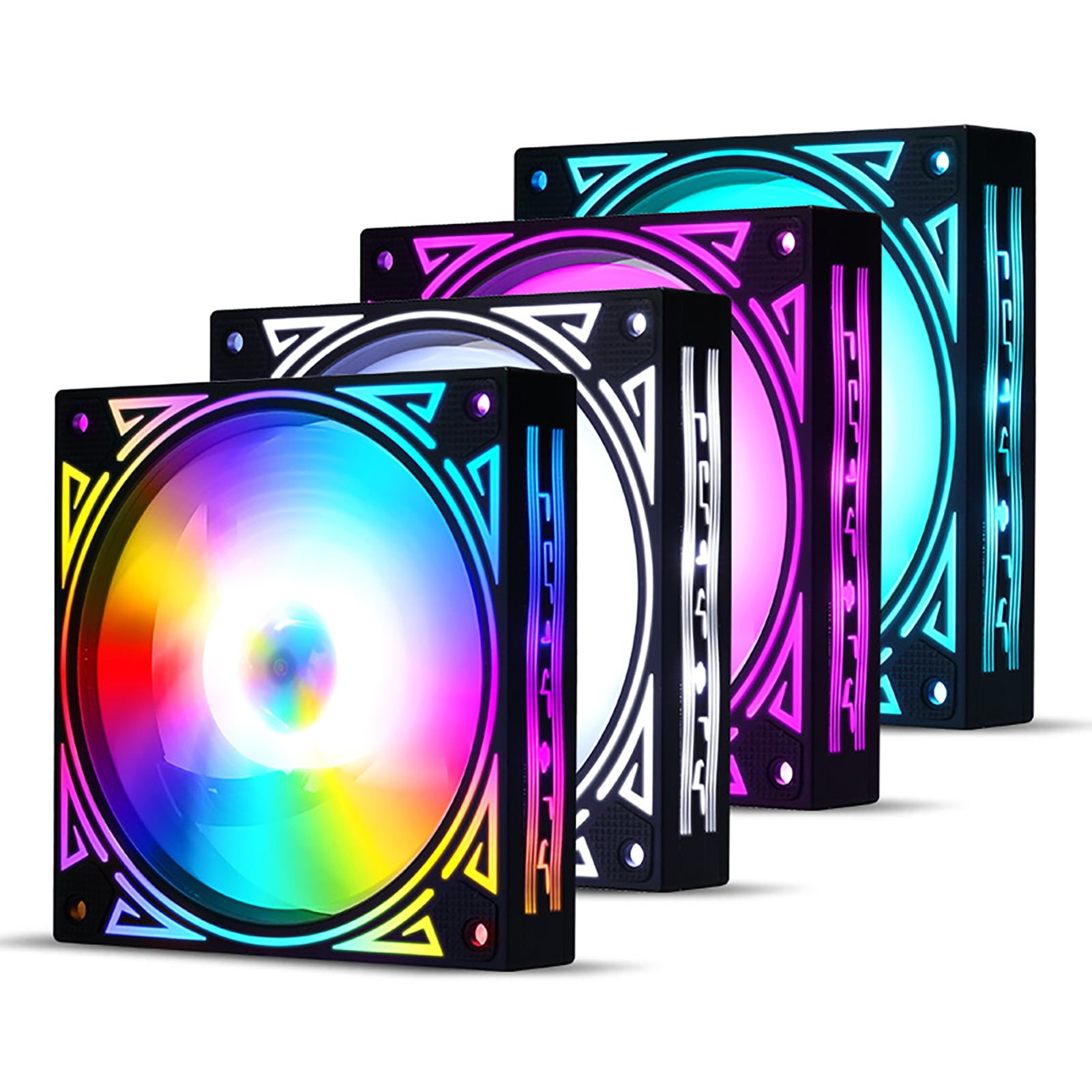 BetterZ 12cm Computer Case Cooling Fan Slient High Air Volume RGB Lighting Desktop PC Chassis