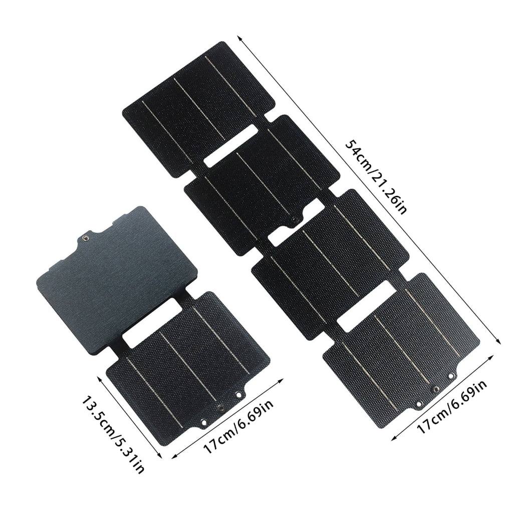 14/25W Portable Mobile Power Outdoor Waterproof Solar Panel Charging Device