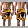 thumbnail image 3 of luoweisi Men's Beach Shorts Quick Dry Swim Trunks with Mesh Lining Halloween Eyeballs XL, 3 of 5