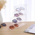 thumbnail image 5 of Veeki Glasses Storage Box,Clear Eyeglasses Storage,Eyeglass Case Storage Organizer with Lid for Sunglasses, 4 Layers Stackable Transparent Sunglasses Display Organizer for Office Bedroom-51504, 5 of 5