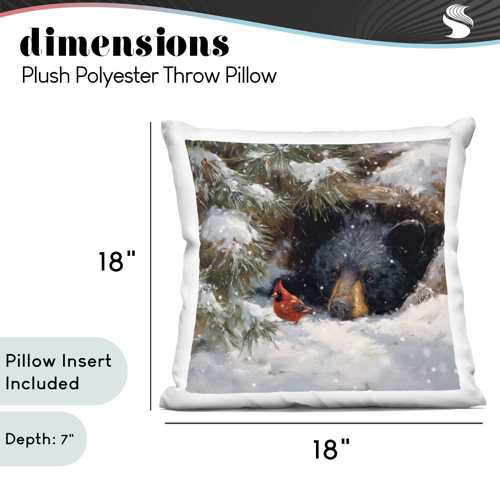 Stupell Industries Warm Watch From The Den Decorative Printed Throw Pillow, design by Tina LeCour