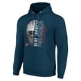 thumbnail image 2 of Men's Starter Navy Columbus Blue Jackets Half Helmet Fleece Pullover Hoodie, 2 of 3