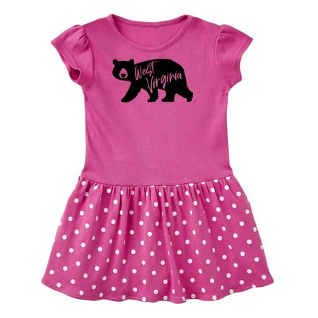 

Inktastic West Virginia Black Bear Silhouette Gift Toddler Girl Dress