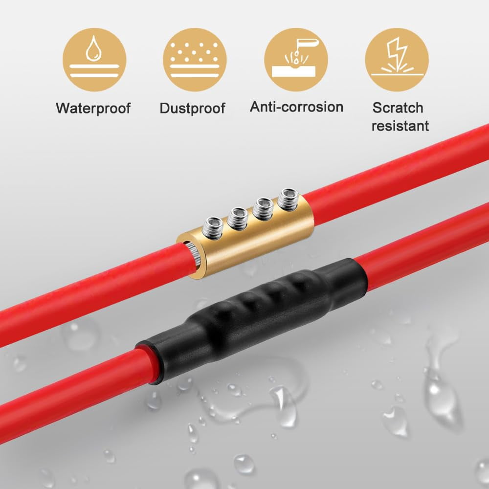 6810 Specification Cable Connector Nut Kit, 80 Fast Wire Connection Terminal, Circuit Connector Cable Connector with Screw and Waterproof Heat Shrink Tube (10 Sets)