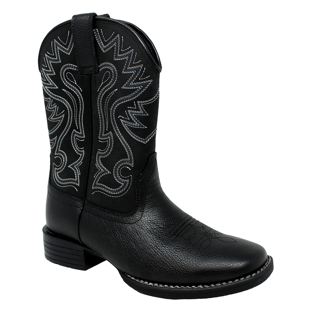 black slip resistant cowboy boots