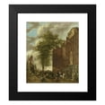 thumbnail image 2 of Willem Pieter Hoevenaar 12x14 Black Modern Framed Museum Art Print Titled - The Slijpsteenmarkt (Whetstone Market), Amsterdam (1835), 2 of 5