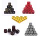 thumbnail image 2 of Dados redondos acrílicos de 16mm para juegos de mesa, dados digitales para beber con punto rojo, color negro, 6 lados, lote de 10 unidades, 2 of 4