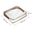 thumbnail image 2 of Uxcell M Size Clear Toiletry Bag Makeup Cosmetic Pouch with Zipper, Brown 3 Pack, 2 of 6