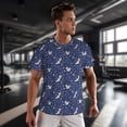 thumbnail image 3 of Wukai Squirrel Flower Print Men's Short-Sleeved Mesh T-Shirt,Quick-Dry Short Sleeve Workout T-Shirt-XX-Large, 3 of 8