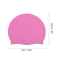 thumbnail image 4 of Unique Bargains 1 Pc Silicone Waterproof Non-slip Swim Cap Pink Purple, 4 of 5