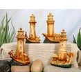 thumbnail image 6 of Ebros 3.5"Tall Marine Scenic Lighthouse By The Ocean Set Of 4 Miniature Figurine, 6 of 9