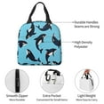 thumbnail image 6 of Orca Whale Insulated Lunch Bag For Women Men Reusable Lunch Box Tote Large Capacity Cooler Bag For Work Picnic Travel Beach 8.5x5In, 6 of 9