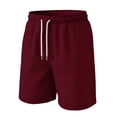 thumbnail image 4 of Lumtrix 2026 Men's Baggy Sweat Shorts Casual Gym Workout Shorts with Pockets Summer Breathable Knee Length Shorts Deep Red XL, 4 of 5