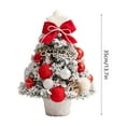 thumbnail image 4 of Artificial Christmas Trees Flocked Christmas Tree Artificial Tree Set Tabletop Home Party Decoration Flocking Christmas Tree With String Lights For Home Desk Party Decorations, 4 of 6