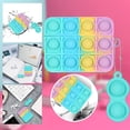 thumbnail image 2 of Fidget Toy Headphone Case Compatible with AirPods, Push Pop Bubble Silicone Protecive Earphone Case with 1 Dimple Toy, Soft Protecive Shell Shockproof Earphone Cover (Multicolor 02, For Airpods Pro 3), 2 of 6