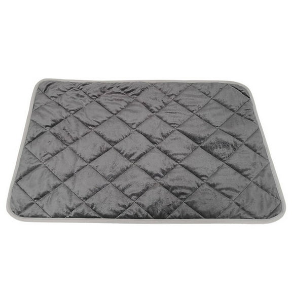 AUQ Chew Proof Dog Bed Keeps Heat Enclosed Dog Crate Pad Ultra-Soft Fabric Crate Pads for Dog Cages Gray