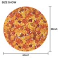 thumbnail image 5 of Autumn Fall Leaves Pattern Round Tablecloth 60" X 60",Wrinkle Wipeable Table Cloth for Kitchen Dining Room Picnic Patio Party, 5 of 5