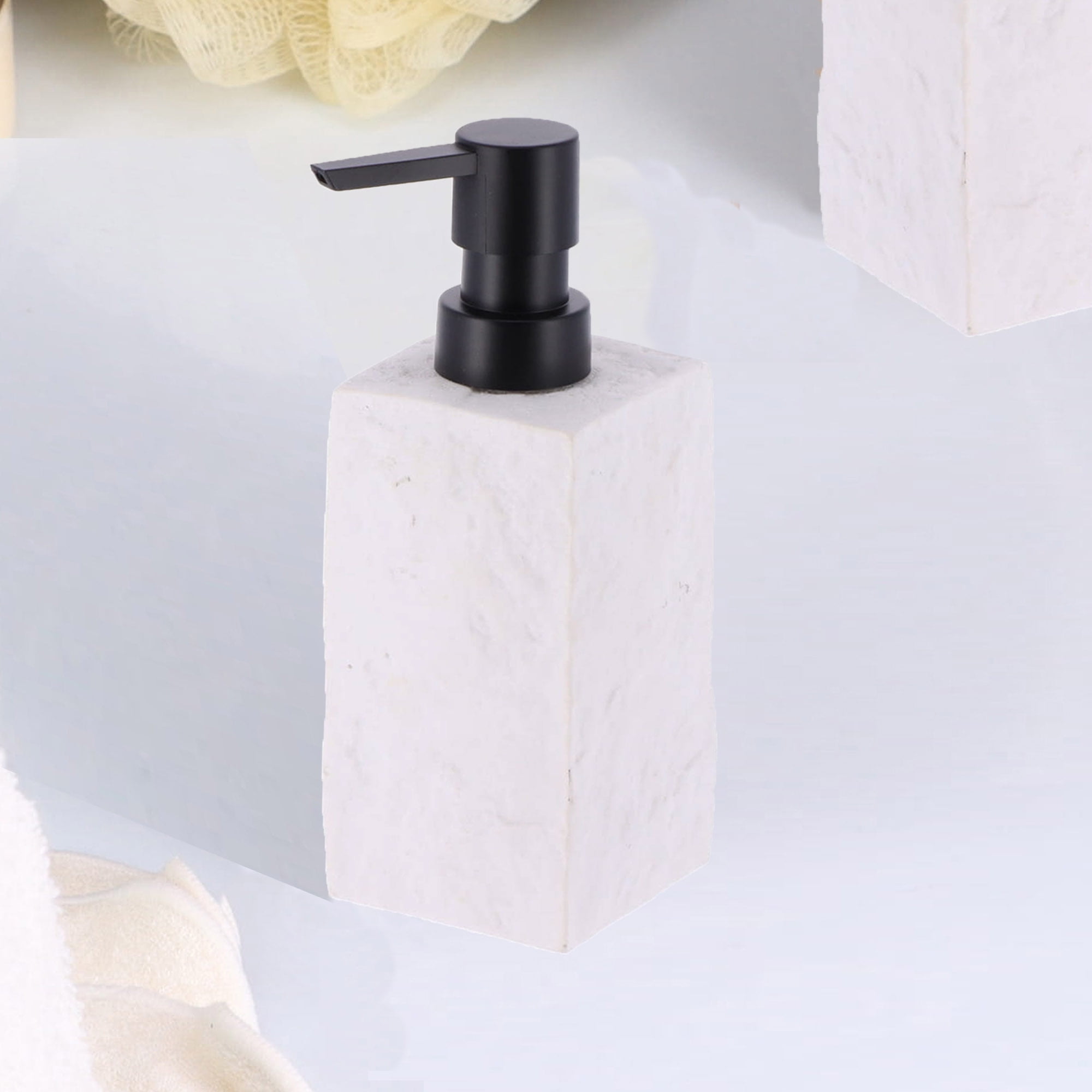 Elegant Soap Dispenser / Dishwashing Liquid Dispenser Made of Natural Stone  is an Eye-catcher in Your Bathroom / Kitchen 