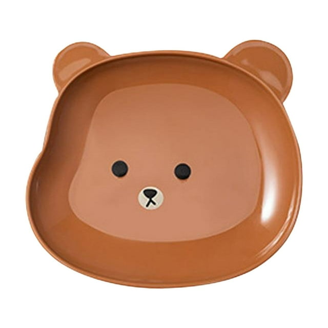 Tumotour Plateau à Ordures Transparent pour Table à Manger en Forme d'Ours en Peluche