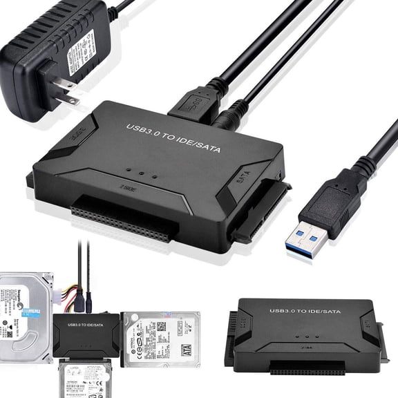 USB 3.0 to IDE/SATA Converter Adapter Switch Kit For 2.5"/3.5" SATA/IDE/SSD Hard Drive Universal