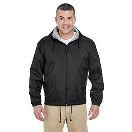 UltraClub Adult Fleece-Lined Hooded Jacket