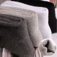 thumbnail image 4 of 1 Pair of Socks White Polyester Thickened And Plush Warm Loop Socks Autumn And Winter Solid Color Mid Length Socks Casual Home Socks, 4 of 5