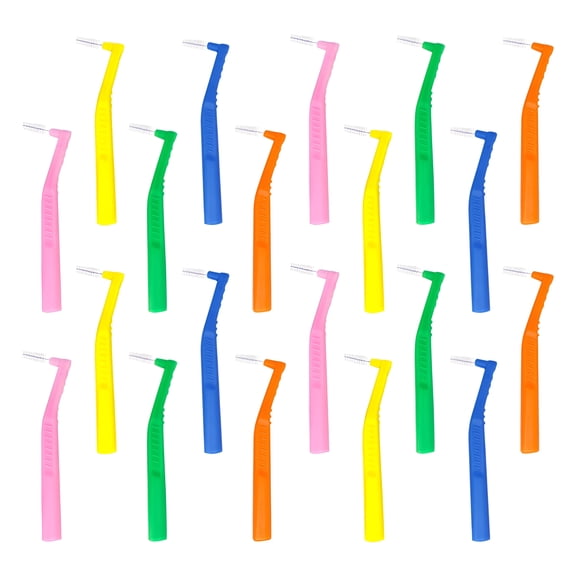 ACDANC 20 Pcs Interdental Brush L-shaped Convenient Inter-dental Flossers Orthodontics Dedicated