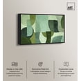 thumbnail image 2 of Tualipa Green Abstract Canvas Wall Art by Art Remedy, Black Floater Frame, 30"x20", 2 of 7