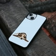 thumbnail image 4 of WIRESTER Shockproof Soft Rubber Cover Case for Apple iPhone 14 6.1" 2022, Basset Hound Dog Lying Down Looking Up On Light Blue Background, 4 of 5