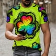 thumbnail image 3 of St Patricks Day Shirts for Men Clover Graphic T Shirt Round Neck Short Sleeve Blouse Novelty Funny Print T Shirts Summer Basic Tops, 3 of 8