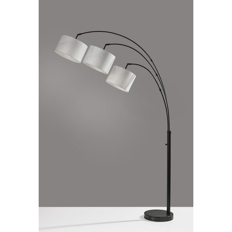 Adesso Home Brand Bowery 3-Arm Arc Lamp in Black Color 