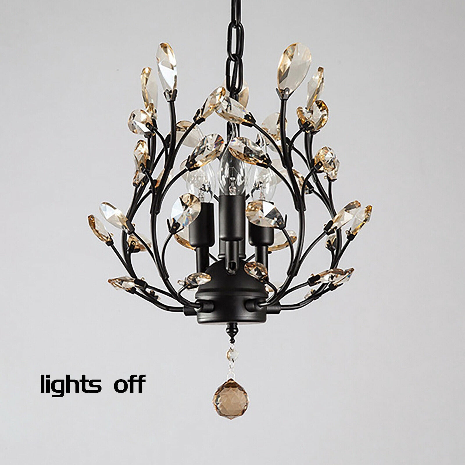 Modern Crystal Chandelier Hanging Lamp Pendant Ceiling Light Dining Room Fixture