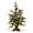 14"-Tree, variant on Mivyn Vintage Lighted Norfolk Pine Tree, Tabletop Christmas Decor with Antique-Bronze Pedestal, Warm LED Lights, Realistic Cascading Evergreen Branches, for Mantel Display
