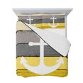 thumbnail image 7 of Nautical Anchor Twin XL Size Down Alternative Comforter, Lightweight Comforter Quilt Bedding Set with Pillow Shams Yellow Gray Gradient Wooden Grain All Seasons Bed Comforter Duvet Insert 68"x98", 7 of 7