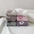 thumbnail image 6 of YooGuoGuo Women's Cottagecore Fuzzy Socks 6Pairs Preppy Cozy Slippers Socks Cute Soft Warm Home Socks Kawaii Sleeping Socking, 6 of 7