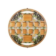 Mancala Game Board Set - Decorative Hand Painted Wood Travel Boardgame