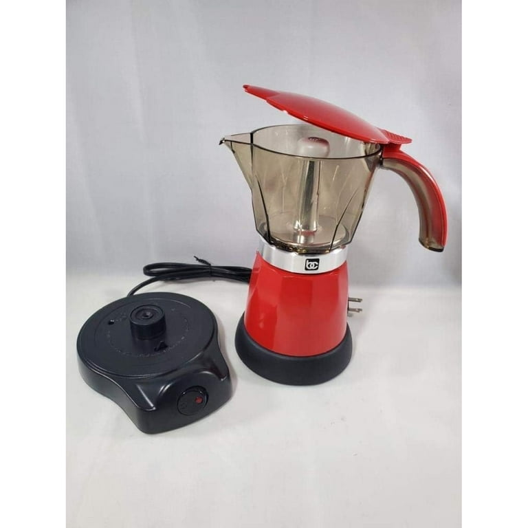 Cafetera italiana eléctrica para expreso - color rojo