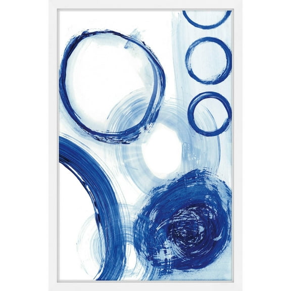 Marmont Hill "Blue Circle Study III" Framed Painting Print