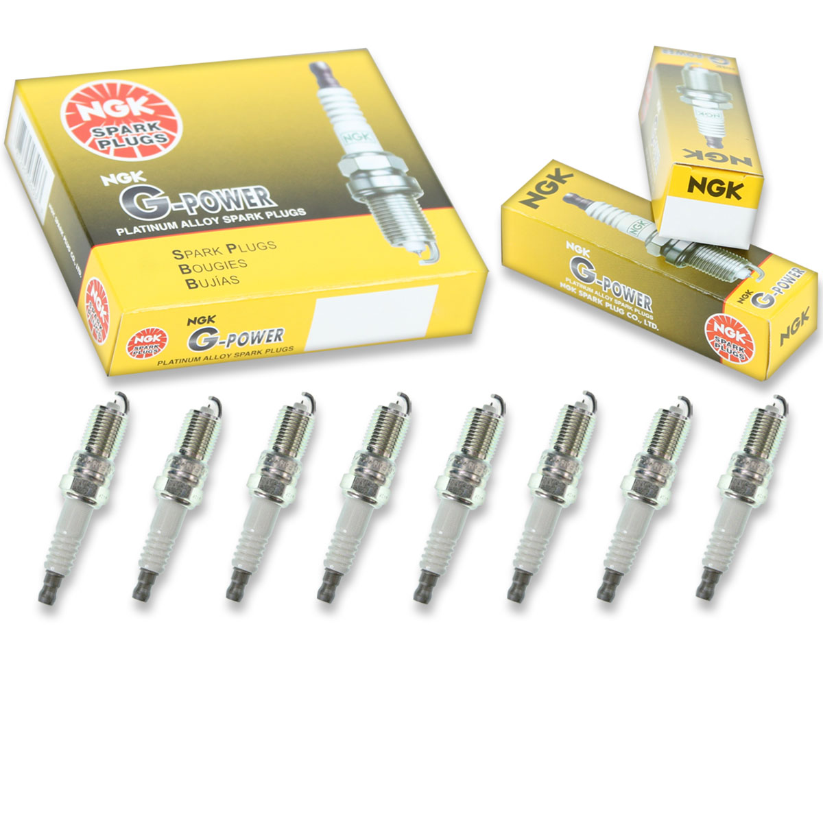 8 pc NGK 3403 G-Power Spark Plugs for 12 14 3013 3015 3015-2 3401 3401-2 3408 3408-2 3983 3983-2 41-902 4511 6701 6703 6706 6709 6710 6747 7015 7940 7940-2 AGSF22F1 AGSF22F1M AGSF22FM AGSF22FM1