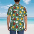 thumbnail image 6 of Daiia Beer And Soccer Hawaiian Shirt for Men Gentle Cotton Regular Short Sleeve Casual-Medium, 6 of 9