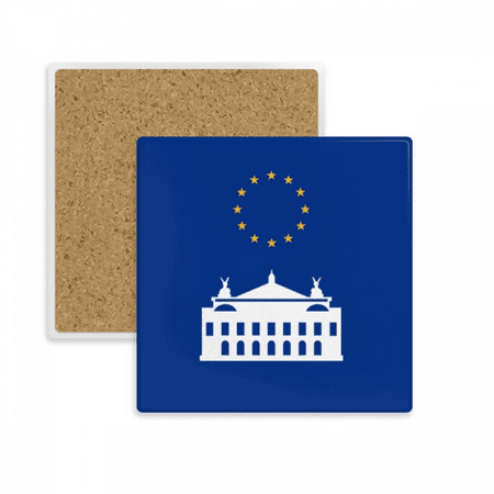 

House France European Union Coaster Cup Mat Mug Subplate Holder Insulation Stone