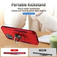 thumbnail image 5 of Allytech for iPhone 16 Plus Case, 360° Rotatable Ring Kickstand Military Grade Dropproof Anti-Shock PC and TPU Hybrid Protective Case for Apple iPhone 16 Plus, Red+Rose, 5 of 8