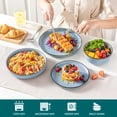 thumbnail image 4 of Malacasa 16 Pcs Dinnerware Sets For 4 people, Plates and Bowls Set, Stoneware Tableware Dishwasher Microwave Safe, Blue, 4 of 10