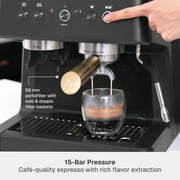Thyme & Table Barista Grade Espresso Machine with 15-Bar Pressure and Conical Burr Grinder, Slate Grey